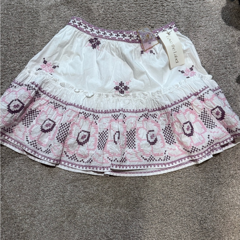 NWT Love the Label Morris skirt in Martina embroidery